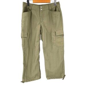 The North Face Cargo Pants Womens 10 Green Capri Cropped Athletic Outdoors